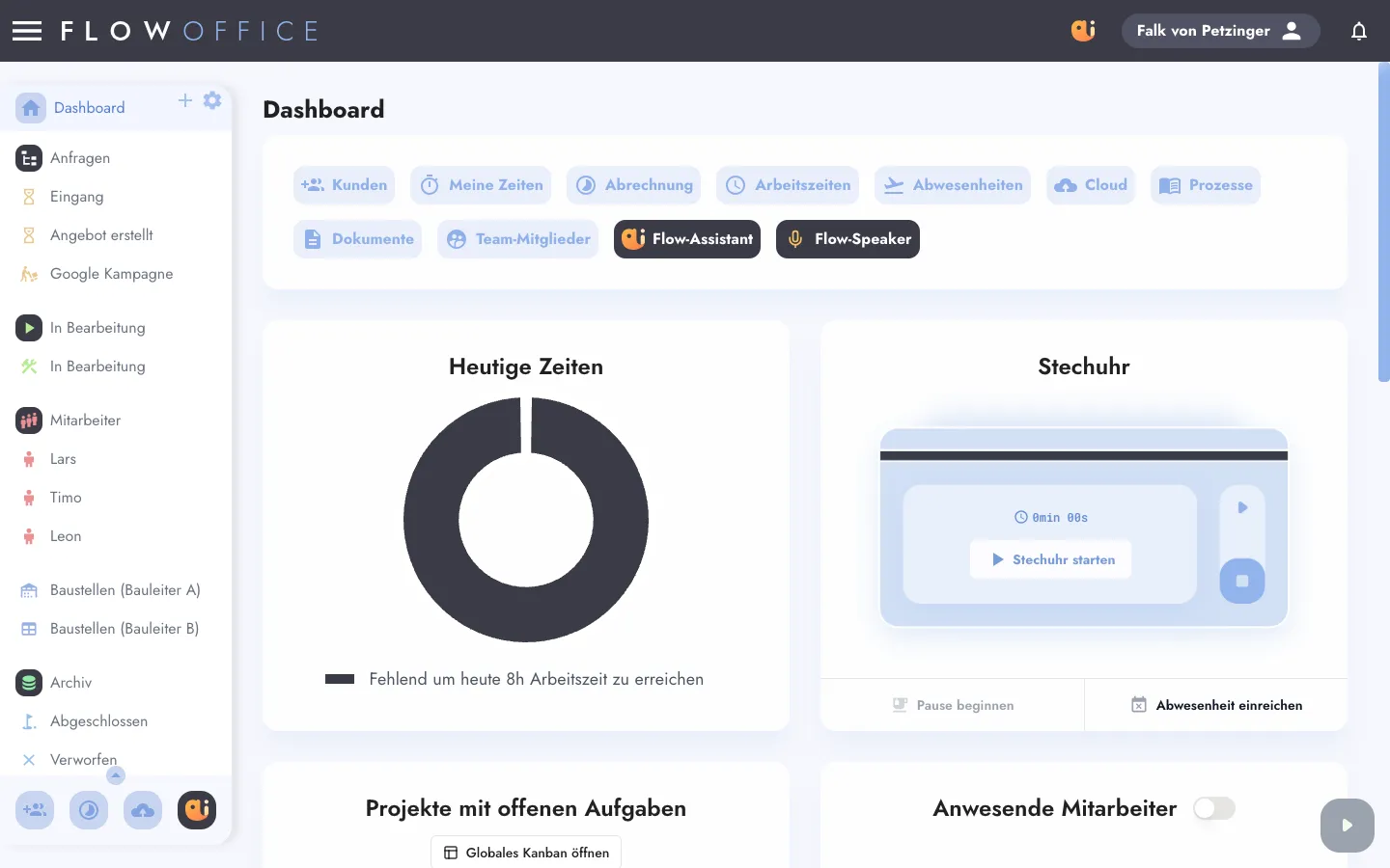 Dashboard – Flow Office