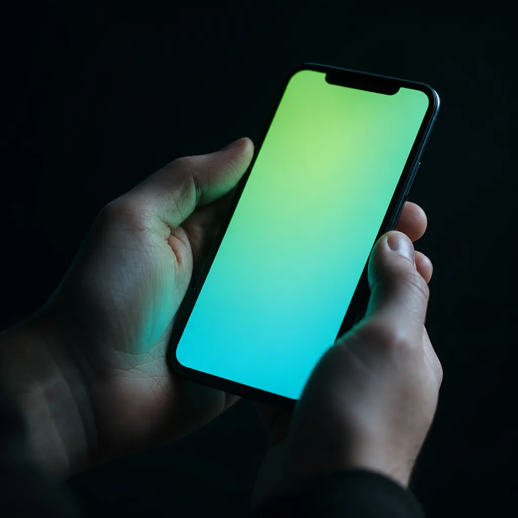Hände halten ein Smartphone mit einer individuell gebauten App